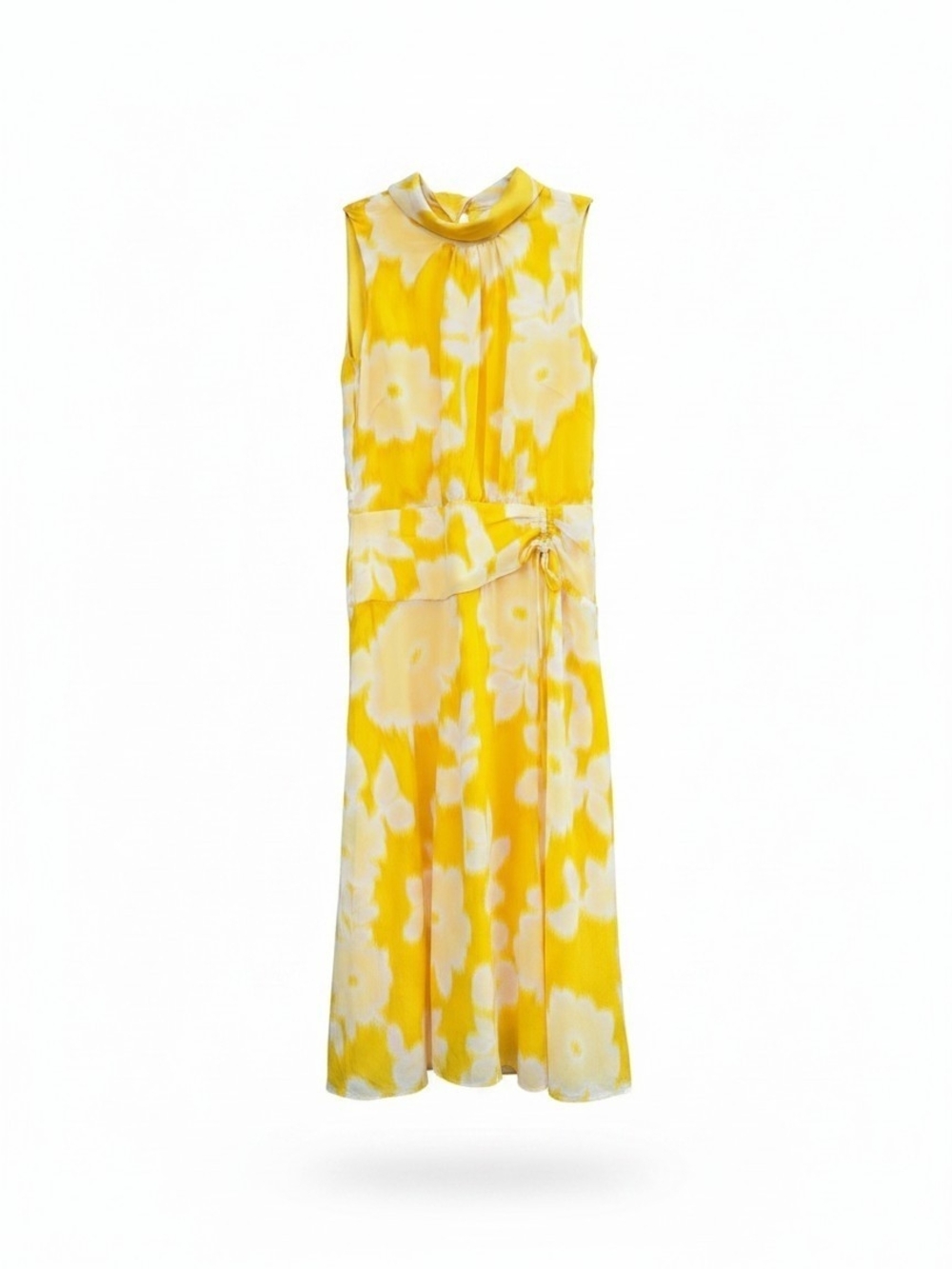 Karl Lagerfeld Paris Floral High Low Maxi Dress Yellow Size 0 - Picture 2 of 9